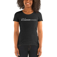 Load image into Gallery viewer, #ChangeMaker - Ladies&#39; short sleeve t-shirt (White)
