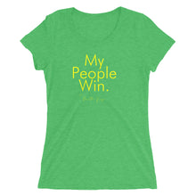 Load image into Gallery viewer, My People Win - Ladies&#39; short sleeve t-shirt (Yellow)
