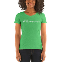 Load image into Gallery viewer, #ChangeMaker - Ladies&#39; short sleeve t-shirt (White)
