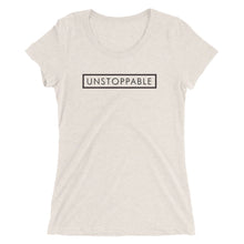 Load image into Gallery viewer, Unstoppable - Ladies&#39; short sleeve t-shirt (Black)
