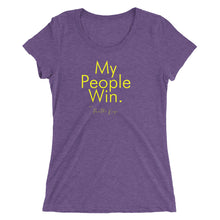 Load image into Gallery viewer, My People Win - Ladies&#39; short sleeve t-shirt (Yellow)
