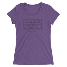Load image into Gallery viewer, I Have Placed Before You An Open Door - Ladies&#39; short sleeve t-shirt (Black)
