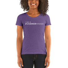 Load image into Gallery viewer, #ChangeMaker - Ladies&#39; short sleeve t-shirt (White)
