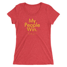 Load image into Gallery viewer, My People Win - Ladies&#39; short sleeve t-shirt (Yellow)
