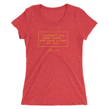 Load image into Gallery viewer, Perhaps You Were Born For Such A Time As This - Ladies&#39; short sleeve t-shirt (Yellow)
