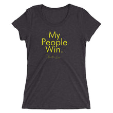 Load image into Gallery viewer, My People Win - Ladies&#39; short sleeve t-shirt (Yellow)

