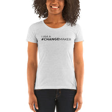 Load image into Gallery viewer, #ChangeMaker - Ladies&#39; short sleeve t-shirt (Black)
