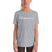 Load image into Gallery viewer, #ChangeMaker - Youth Short Sleeve T-Shirt (White)
