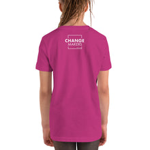 Load image into Gallery viewer, #ChangeMaker - Youth Short Sleeve T-Shirt (White)
