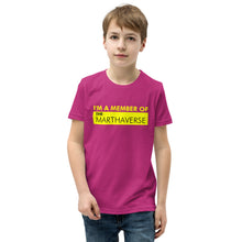 Load image into Gallery viewer, I&#39;m A Member Of The Marthaverse - Youth Short Sleeve T-Shirt (Yellow)
