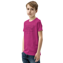 Load image into Gallery viewer, Perhaps You Were Born For Such A Time As This - Youth Short Sleeve T-Shirt (Black)
