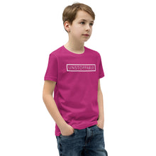 Load image into Gallery viewer, Unstoppable - Youth Short Sleeve T-Shirt (White)

