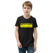 Load image into Gallery viewer, I&#39;m A Member Of The Marthaverse - Youth Short Sleeve T-Shirt (Yellow)
