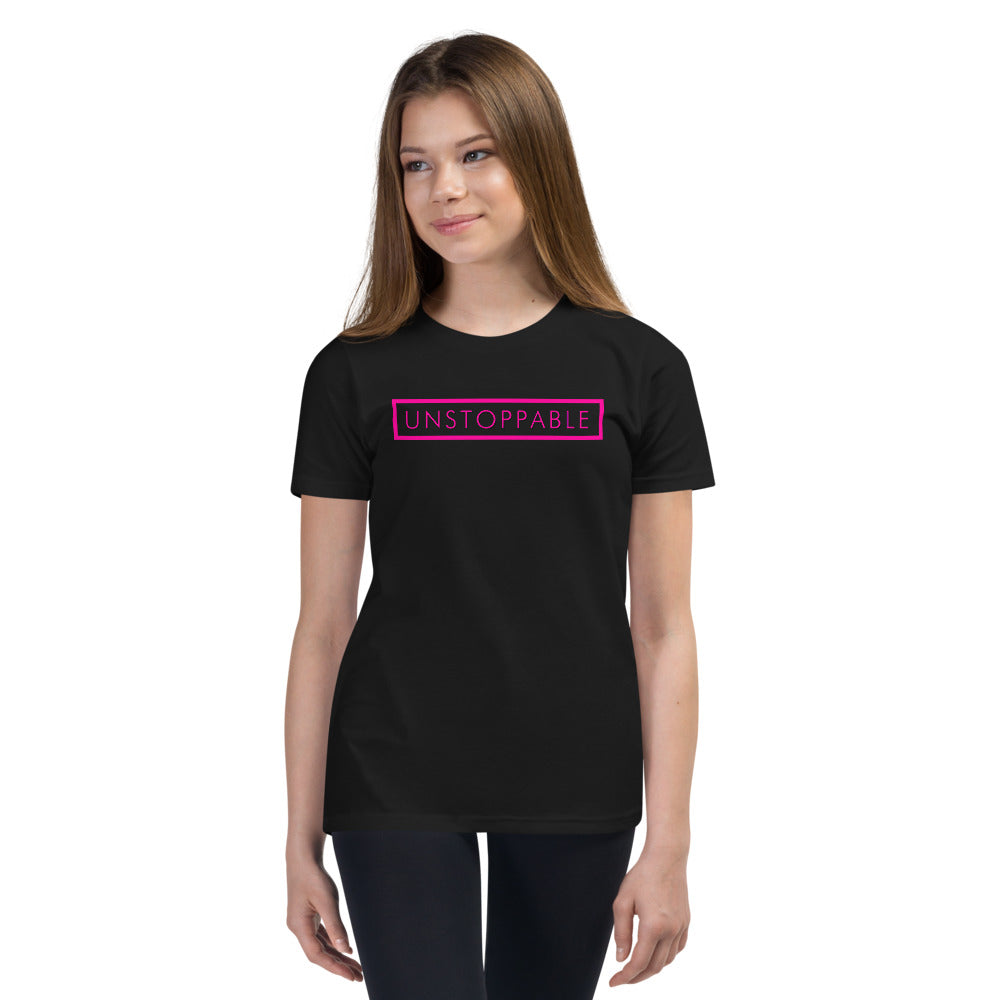 Unstoppable - Youth Short Sleeve T-Shirt (Pink)