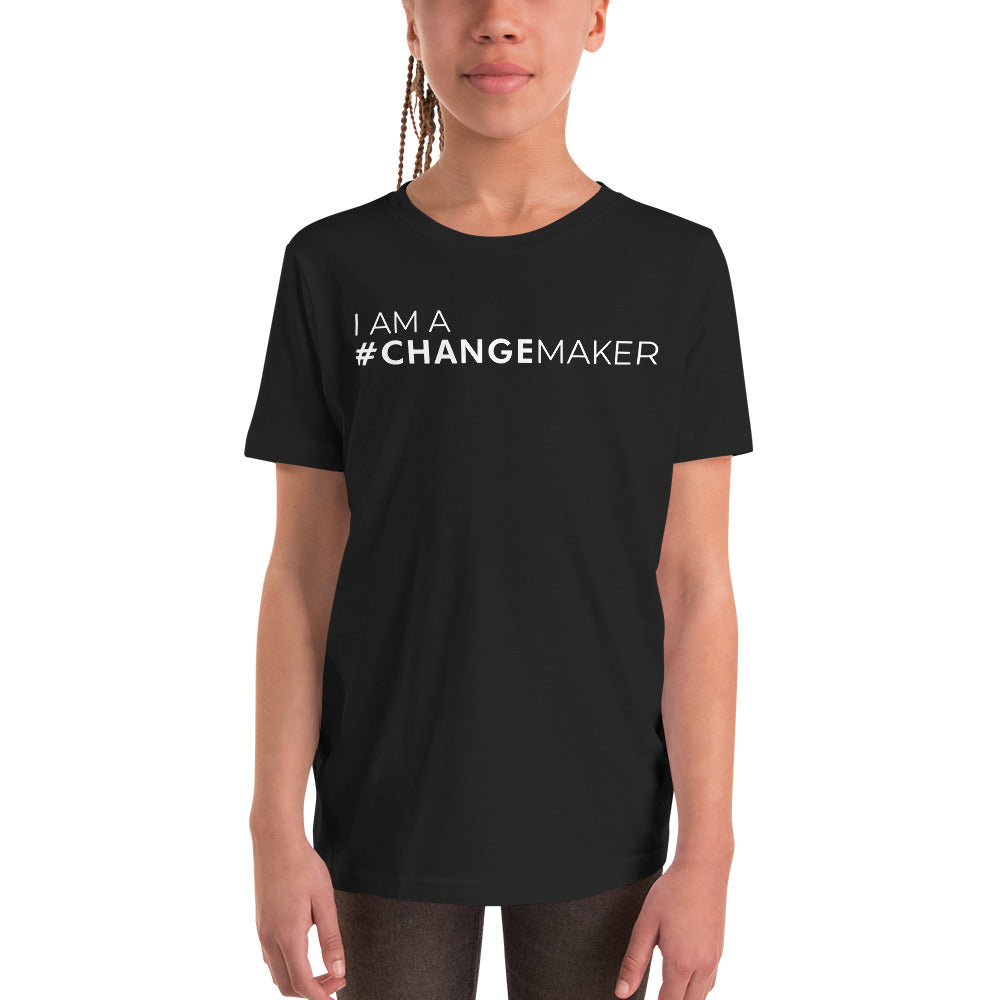 #ChangeMaker - Youth Short Sleeve T-Shirt (White)