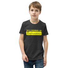 Load image into Gallery viewer, I&#39;m A Member Of The Marthaverse - Youth Short Sleeve T-Shirt (Yellow)
