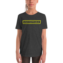 Load image into Gallery viewer, Unstoppable - Youth Short Sleeve T-Shirt (Yellow)

