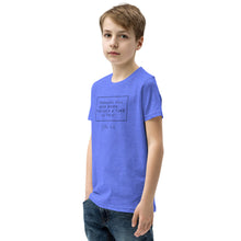 Load image into Gallery viewer, Perhaps You Were Born For Such A Time As This - Youth Short Sleeve T-Shirt (Black)
