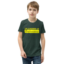 Load image into Gallery viewer, I&#39;m A Member Of The Marthaverse - Youth Short Sleeve T-Shirt (Yellow)
