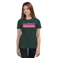 Load image into Gallery viewer, I&#39;m A Member Of The Marthaverse - Youth Short Sleeve T-Shirt (Pink)
