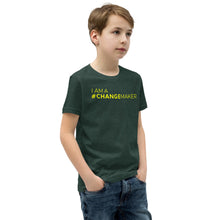 Load image into Gallery viewer, #ChangeMaker - Youth Short Sleeve T-Shirt (Yellow)
