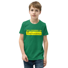 Load image into Gallery viewer, I&#39;m A Member Of The Marthaverse - Youth Short Sleeve T-Shirt (Yellow)
