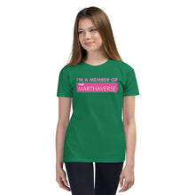 Load image into Gallery viewer, I&#39;m A Member Of The Marthaverse - Youth Short Sleeve T-Shirt (Pink)
