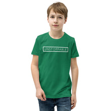 Load image into Gallery viewer, Unstoppable - Youth Short Sleeve T-Shirt (White)
