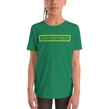 Load image into Gallery viewer, Unstoppable - Youth Short Sleeve T-Shirt (Yellow)

