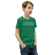 Load image into Gallery viewer, Unstoppable - Youth Short Sleeve T-Shirt (White)
