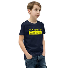 Load image into Gallery viewer, I&#39;m A Member Of The Marthaverse - Youth Short Sleeve T-Shirt (Yellow)
