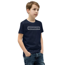 Load image into Gallery viewer, Unstoppable - Youth Short Sleeve T-Shirt (White)
