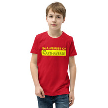 Load image into Gallery viewer, I&#39;m A Member Of The Marthaverse - Youth Short Sleeve T-Shirt (Yellow)
