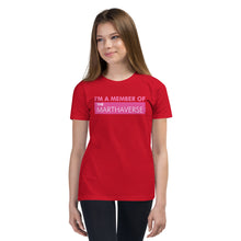 Load image into Gallery viewer, I&#39;m A Member Of The Marthaverse - Youth Short Sleeve T-Shirt (Pink)
