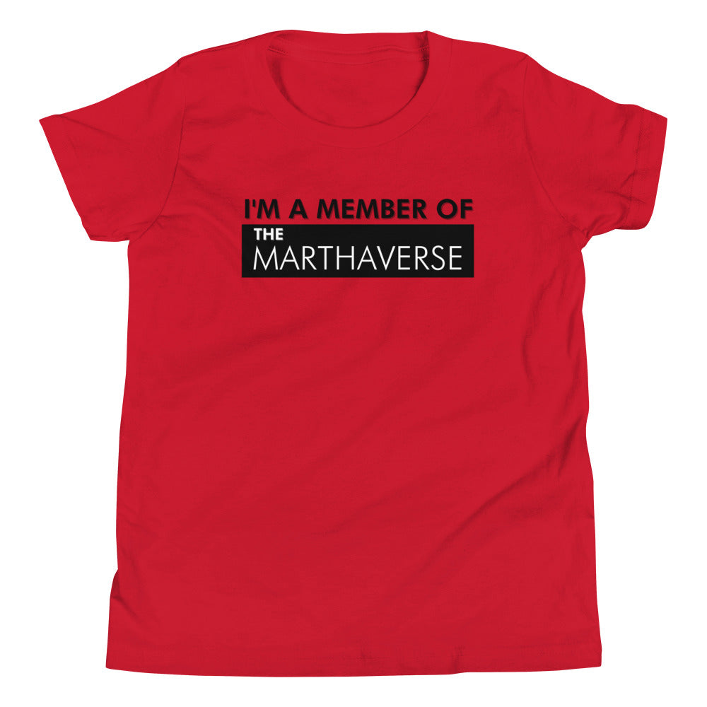 I'm A Member Of The Marthaverse - Youth Short Sleeve T-Shirt (Black)