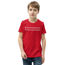 Load image into Gallery viewer, Unstoppable - Youth Short Sleeve T-Shirt (White)
