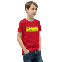 Load image into Gallery viewer, I&#39;m A Member Of The Marthaverse - Youth Short Sleeve T-Shirt (Yellow)
