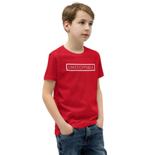 Load image into Gallery viewer, Unstoppable - Youth Short Sleeve T-Shirt (White)
