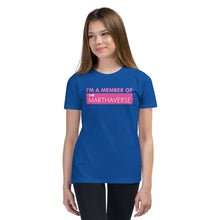 Load image into Gallery viewer, I&#39;m A Member Of The Marthaverse - Youth Short Sleeve T-Shirt (Pink)
