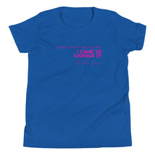 Load image into Gallery viewer, I Didn&#39;t Come Here To Play The Game - Youth Short Sleeve T-Shirt (Pink)
