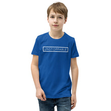 Load image into Gallery viewer, Unstoppable - Youth Short Sleeve T-Shirt (White)
