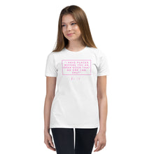 Load image into Gallery viewer, I Have Placed Before You An Open Door - Youth Short Sleeve T-Shirt (Pink)
